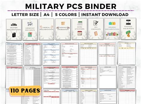 Military Pcs Binder Printables Free